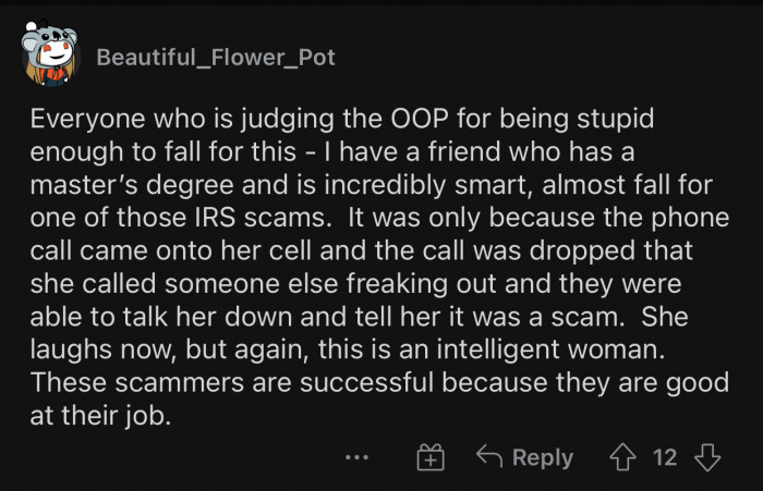 It could happen to anyone of us.