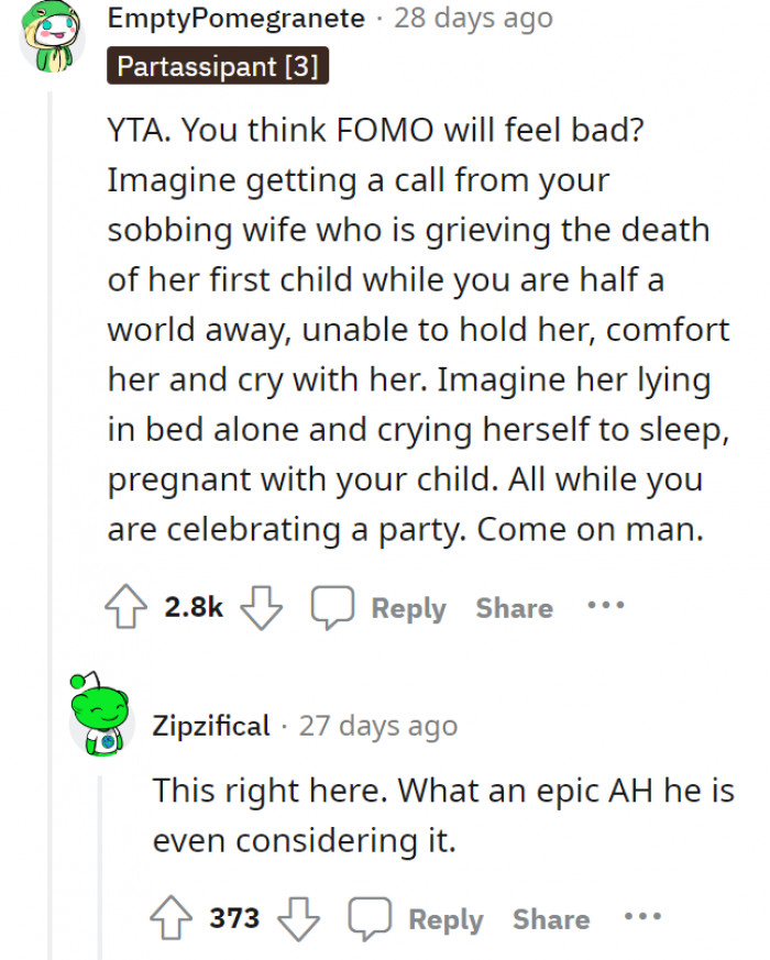 True, it was bad that he even considered going in the first place.