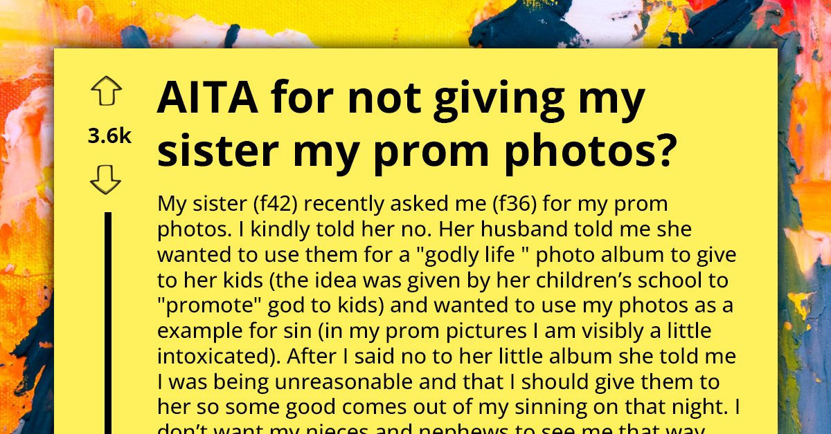 Religious Mom Makes "Godly Life" Album To Teach Her Kids, Asks Sister For Her Drunk Prom Photos As An Example Of Sinful Behavior