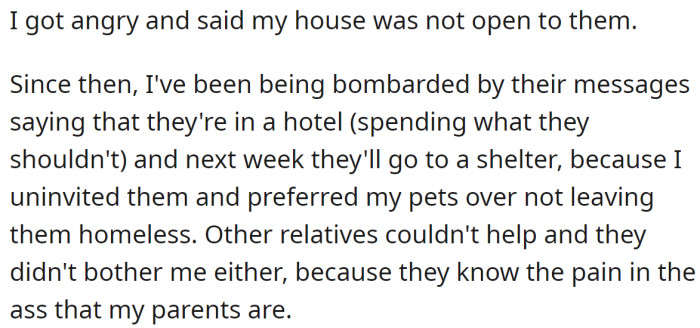 And continued to send her messages, telling her that she was not a good daughter.