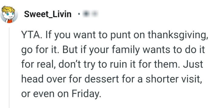 The OP shouldn't ruin it for them