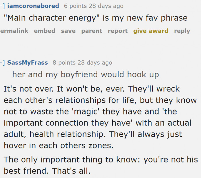 A Redditor thinks that it's possible for the fiancé and his friend to hook up in the future.