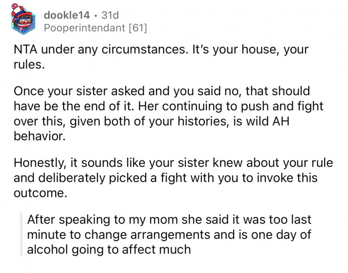 OP saying no should have been the end of it.