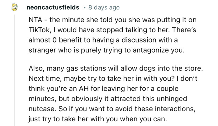 “There’s almost 0 benefit to having a discussion with a stranger who is purely trying to antagonize you.”