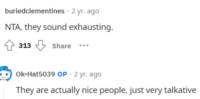 OP was very nice in the comments and always stood up for the neighbors, saying they were nice.