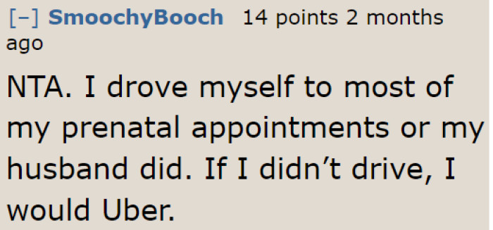 Even a pregnant woman agrees that the sister can take herself to the doctor.