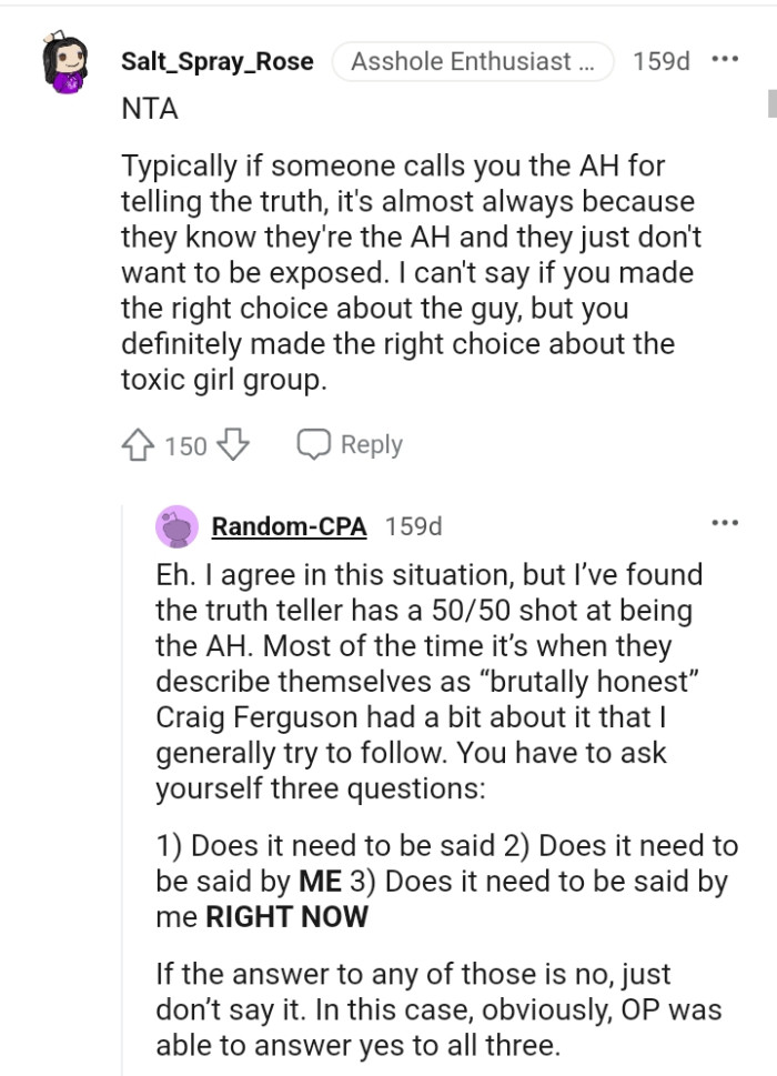 The OP made the right choice in one aspect