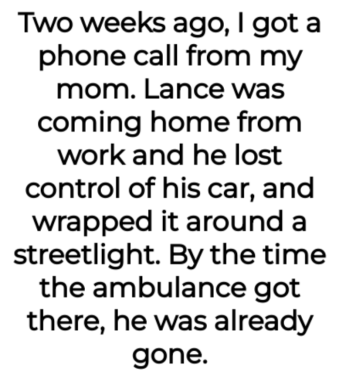 Then we learn what happened to her brother.