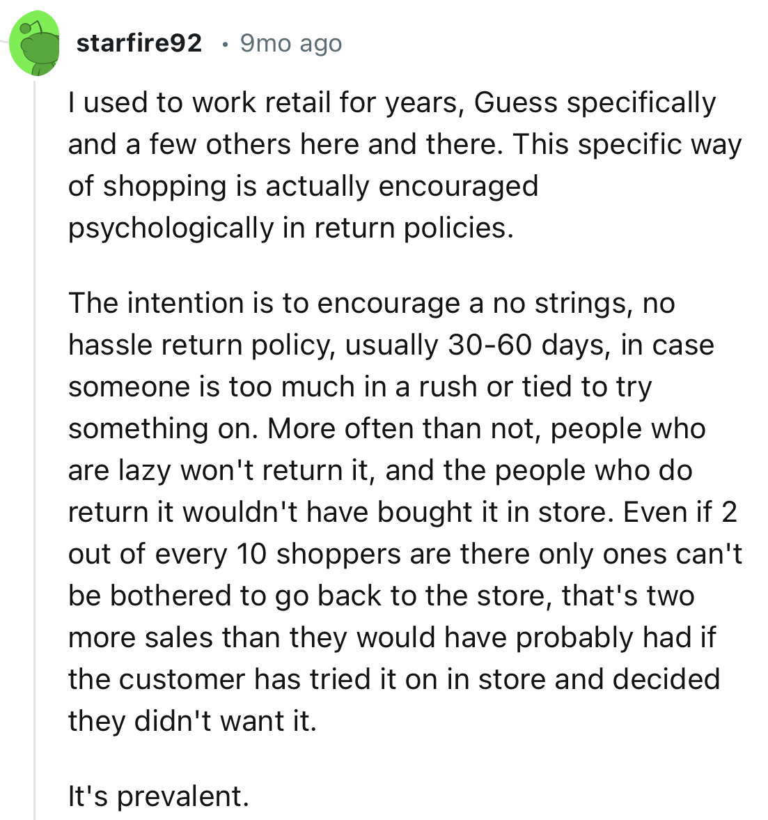 “This Specific Way of Shopping Is Actually Encouraged Psychologically in Return Policies.”