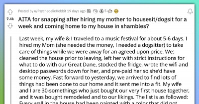 Guy Snaps After Returning From A Festival To Find His Mom Severely Mistreated His Dog And Vandalized His House