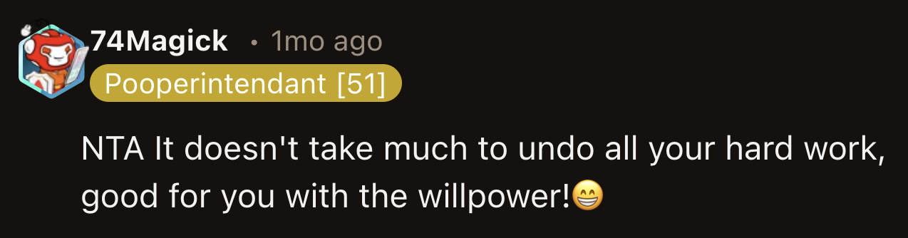 The commenters focused on OP's achievements so far. It must have been challenging to stick to his diet while on vacation.