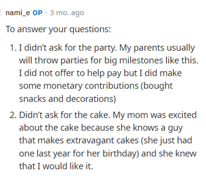 OP did answer all of the questions that the other commenter had, but it definitely doesn't change the way we are voting.