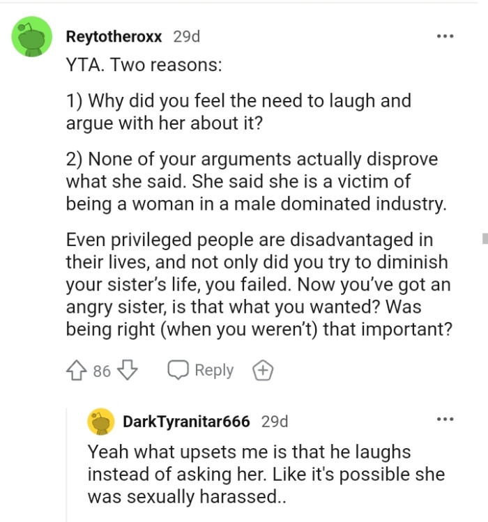 The OP is an AH for two reasons