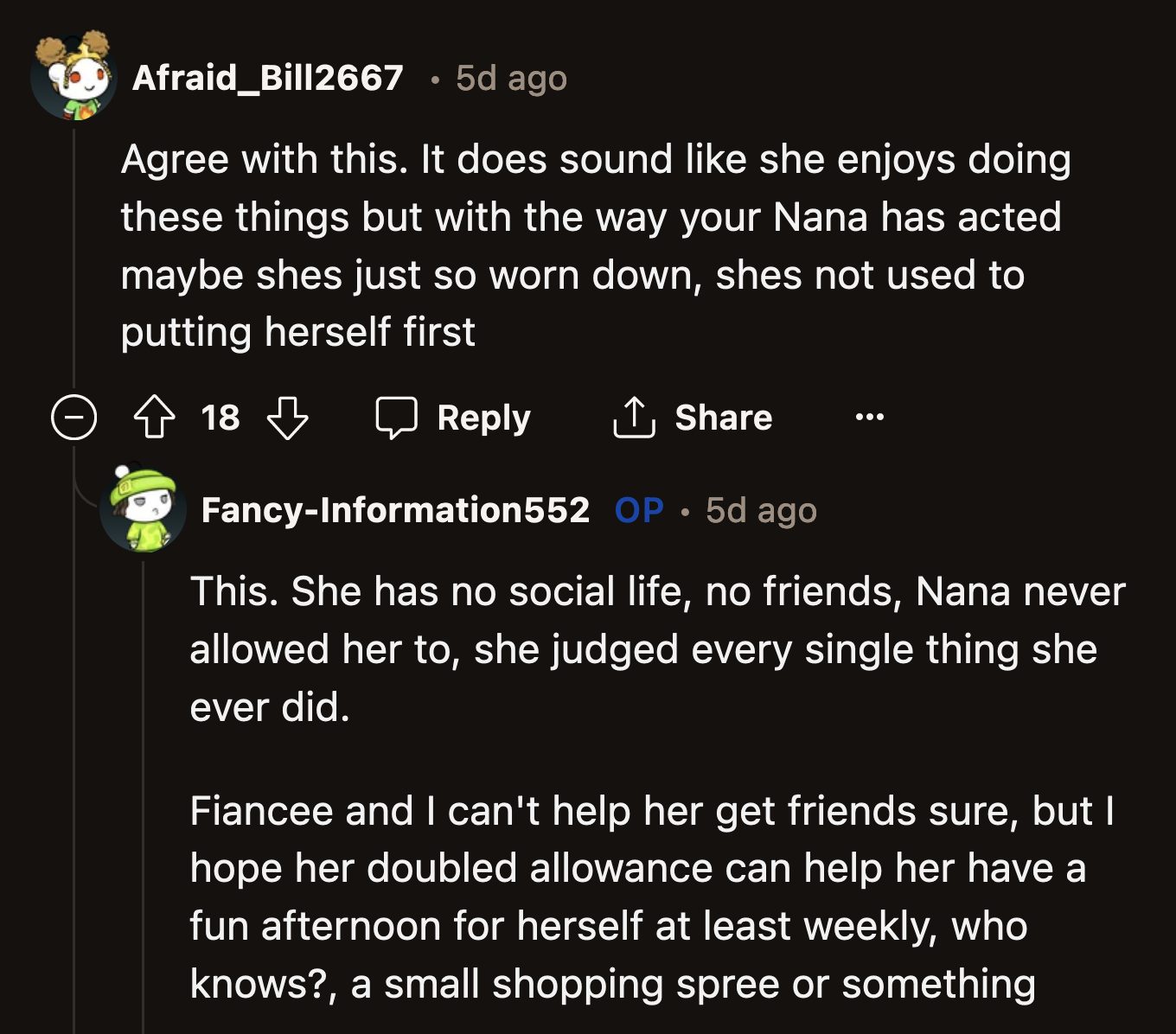 Mingling with people her age who share the same interests could be beneficial.