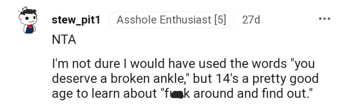 OP sure picked the wrong words