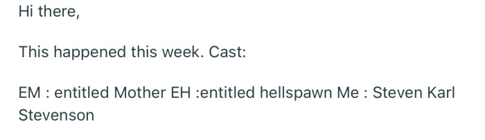 The people involved in the story: