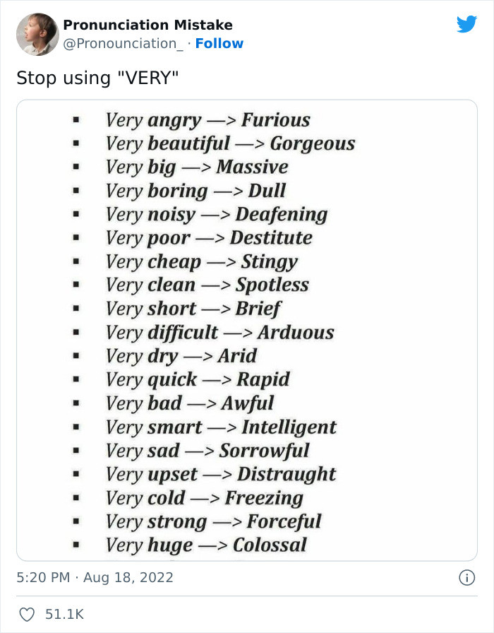 19. This discusses the words you can use instead of 