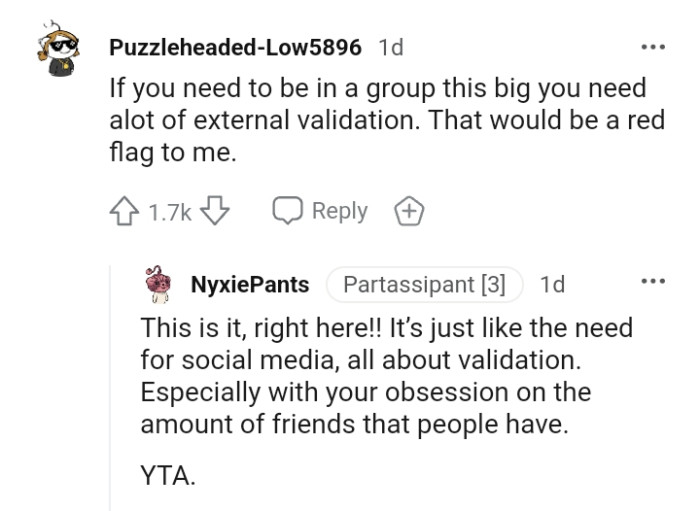 That would be a real red flag to this Redditor