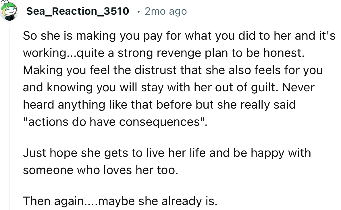 “Just hope she gets to live her life and be happy with someone who loves her too.”