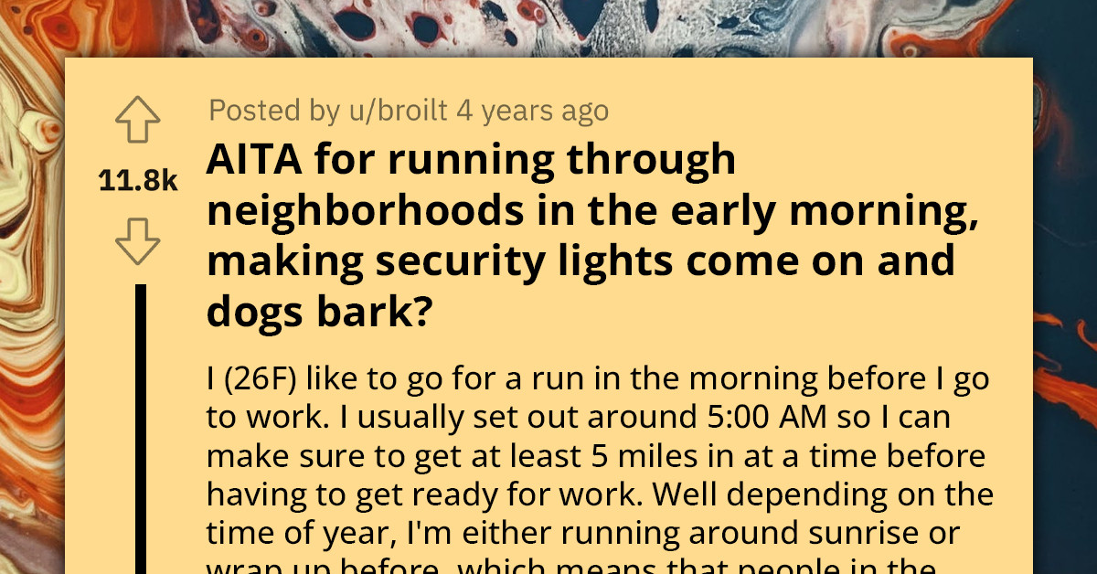 Woman Sparks Neighborhood Uproar For Constantly Triggering Security Lights And Dogs During Her Early Morning Runs