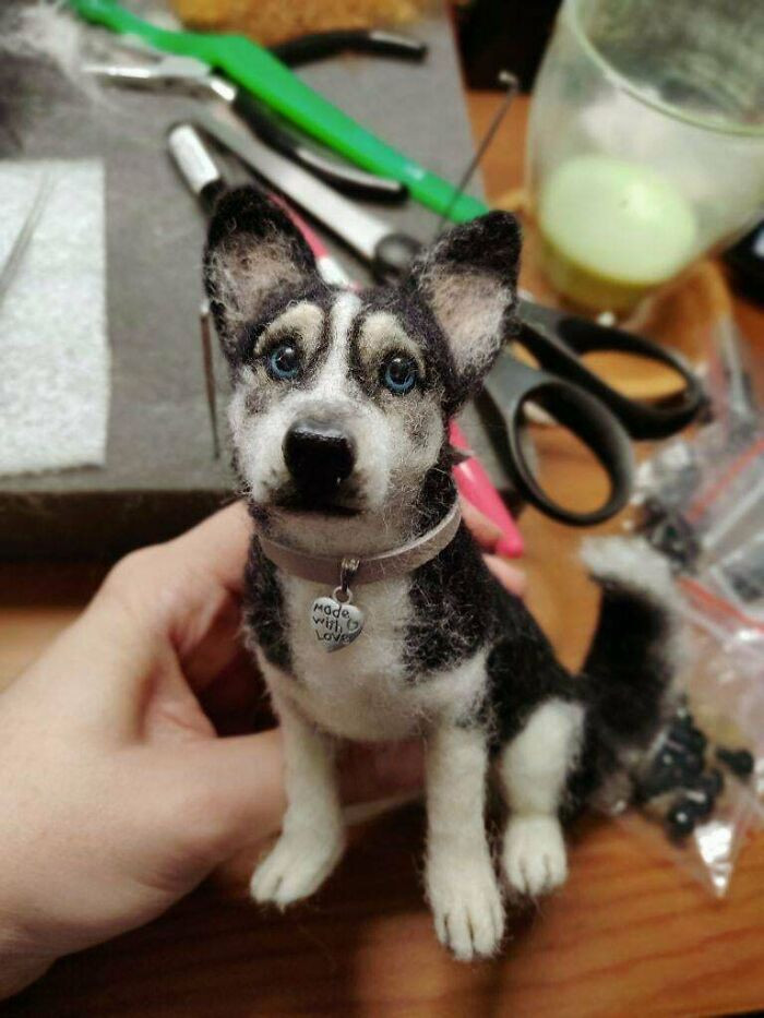 36. Needle Felted Dog Miniature