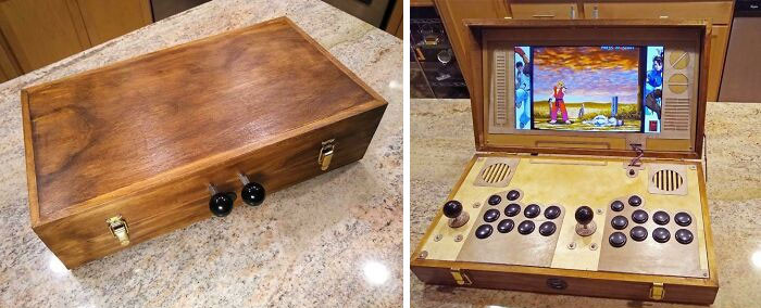 "I Made My Own Portable Two-Player Arcade Briefcase"