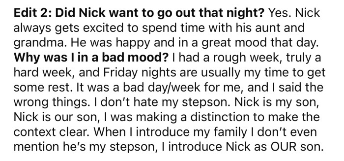 OP then added a second edit to answer some user questions.