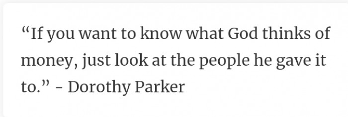 36. Look at the people God gave money to