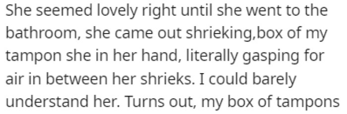 Naveah Seemed Like a Lovely Person Until She Went to the Bathroom