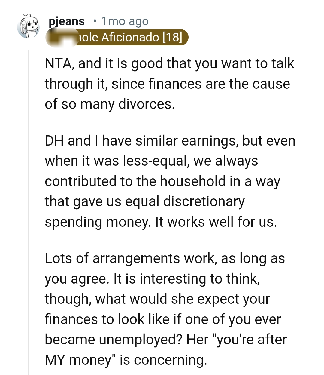 Contributing to the household