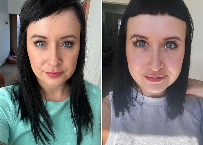 "You Convinced Me I Can Get Away With Bangs, So… I Got Ultra Short Ones! (Before & After)"
