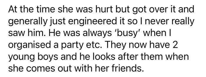 Knowing how her friend feels about her husband, OP's friend made sure they never had to be around each other.