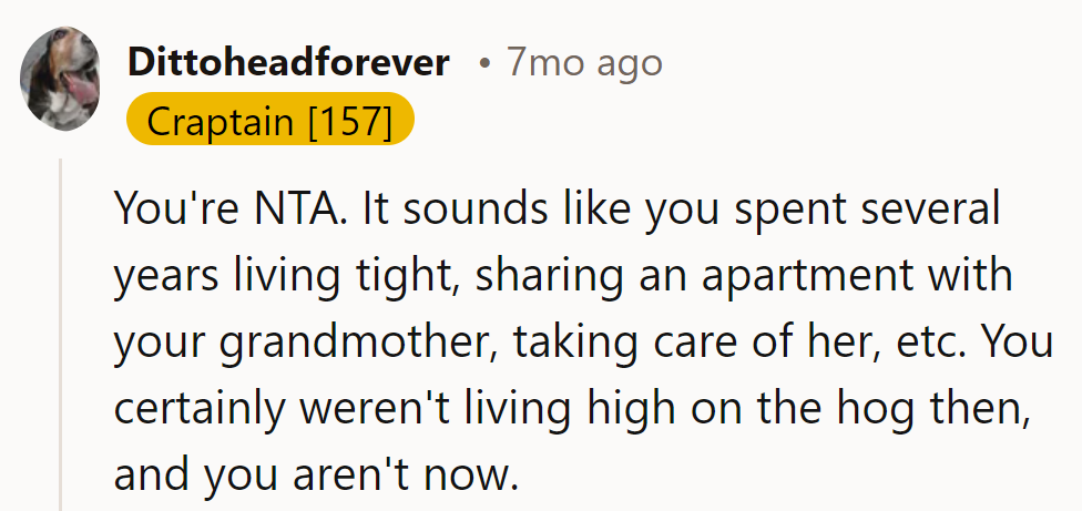 Transitioning from Granny's place to a reliable ride and kid-friendly digs, he's leveled up. No hog's life yet, but it'll do!