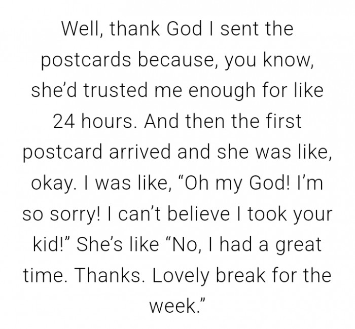 Lovely break for the week