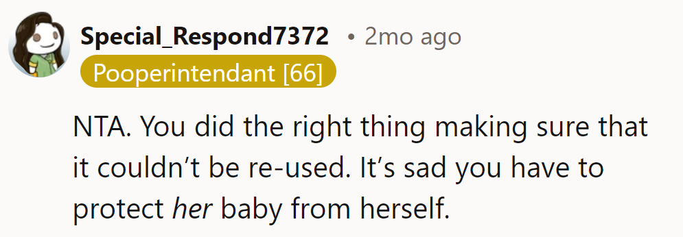 Shielding babies from dumpster dives: just another superhero task on her list.