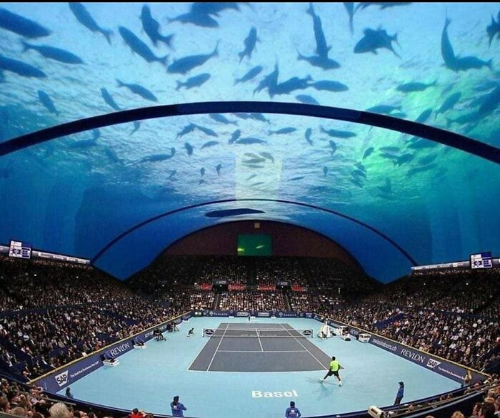 21. The First Underwater Tennis Stadium in Dubai