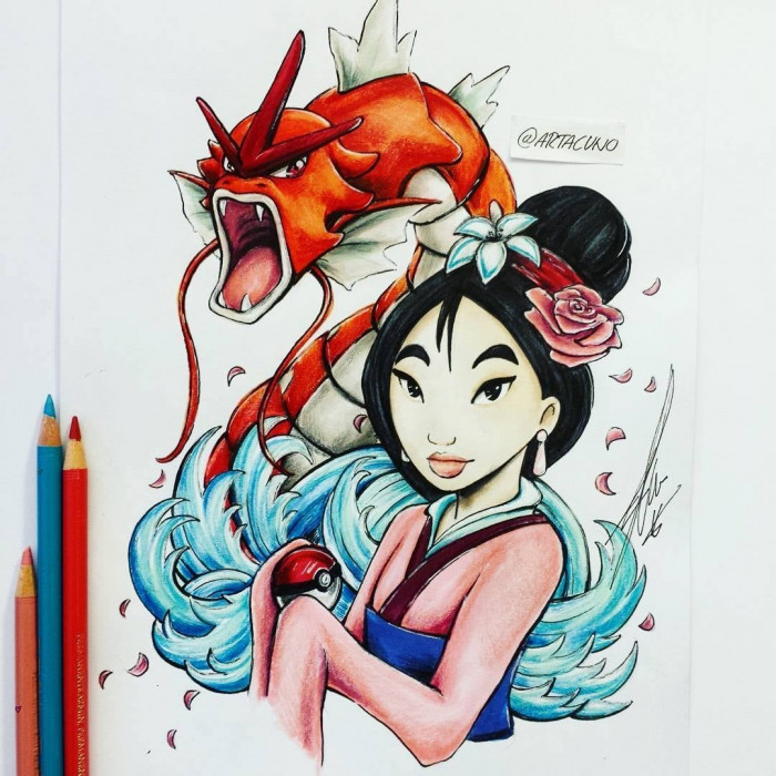 17. Mulan and Red Gyarados
