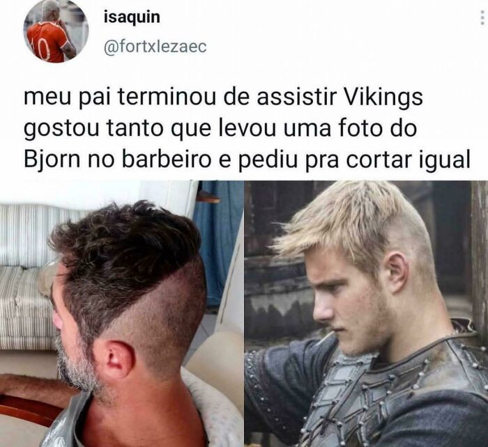 “My Father Finished Watching Vikings And Liked It So Much He Took Bjorn’s Photo To A Barber And Asked For The Same Cut”