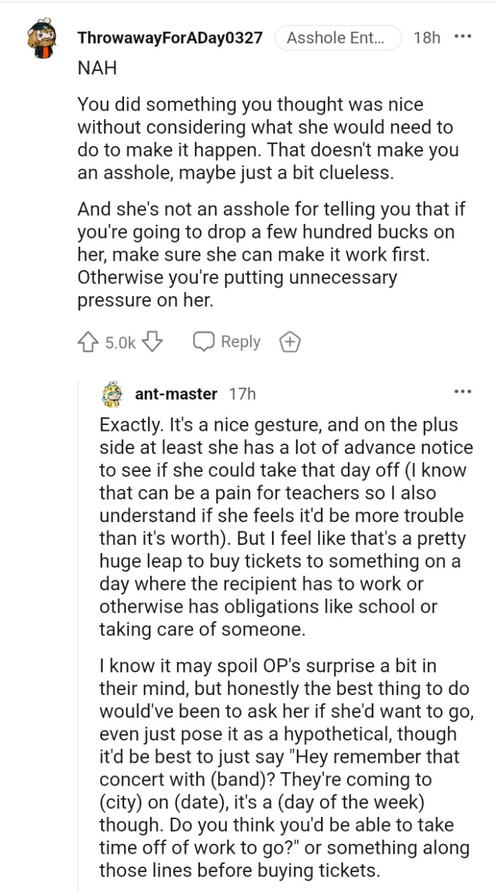 You are putting unnecessary pressure on her