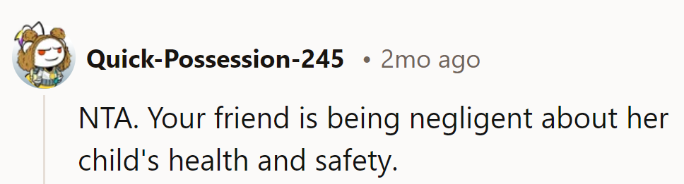 Looks like her safety manual needs a quick readjustment. Baby-proofing friendships, one car seat at a time.