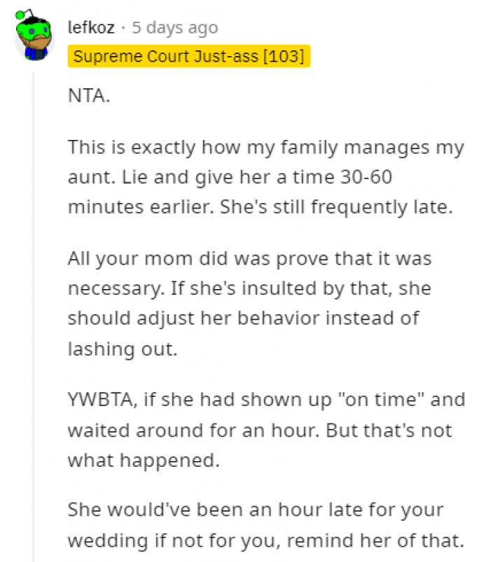 If they didn't show up late, it would have been a different story.