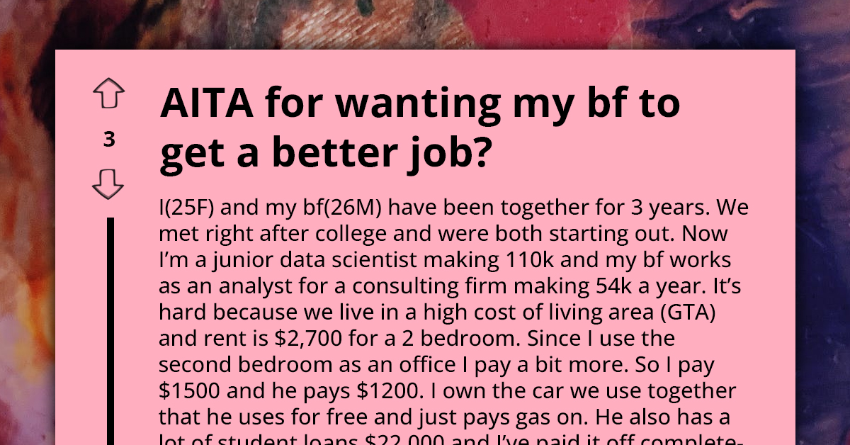 Woman Earns More Than Boyfriend, Feels Strain As He Remains Content With Current Job And Salary While She Covers More Expenses