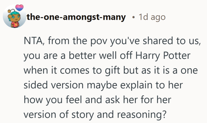 It acknowledges the imbalance while still leaving room for a conversation that has not happened yet.