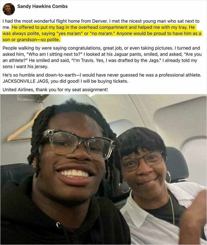 "NFL Player Travis Hunter Is A Class Act"