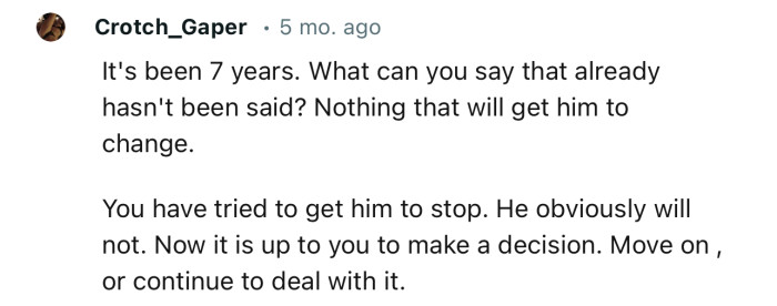 “It's been seven years. What can you say that already hasn't been said?”