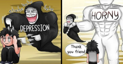 25 Absurd Comics That Will Have You Sinking in a Sea of Dark Humor, as Shared by "Idiot of the East"