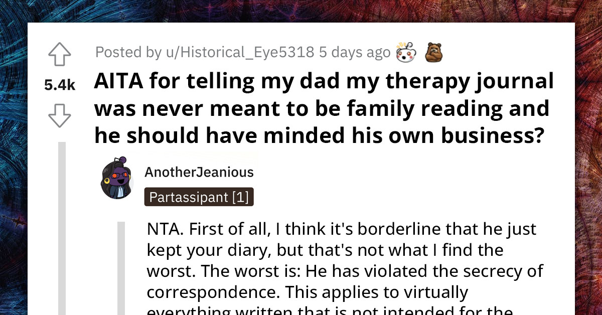 Father Finds Redditor's Old Journal Where He Expressed His Feelings About Their Blended Family, Chaos Ensues