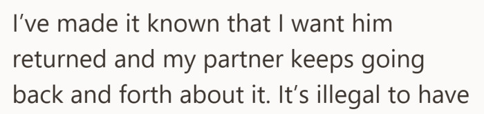 The disagreement drags on, caught between practicality, attachment, and avoidance.