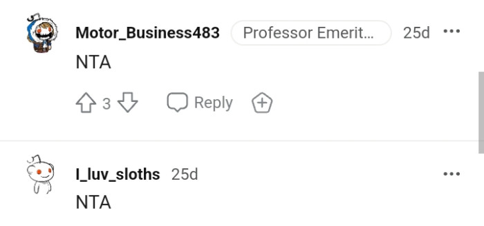 For this redditor, it's simply NTA