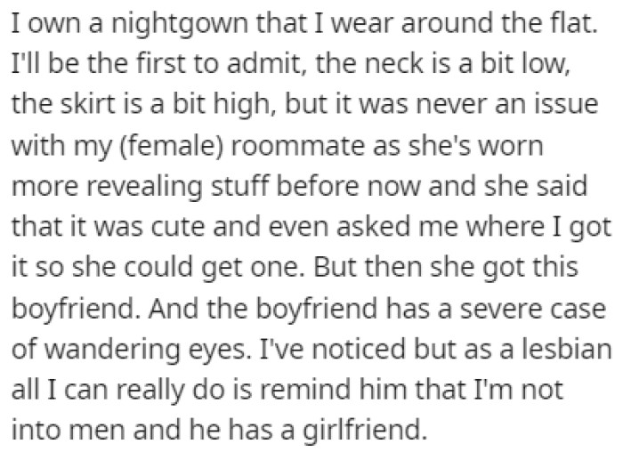 OP owns a nightgown that's a bit revealing